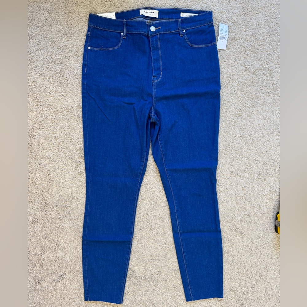 Women's PacSun High Rise Blue Ankle Jeans Jegging SZ 32